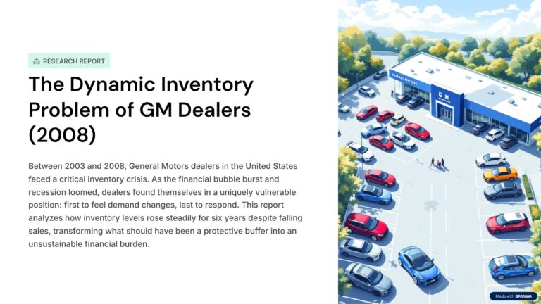 Report: The Dynamic Inventory Problem of GM Dealers (2008)